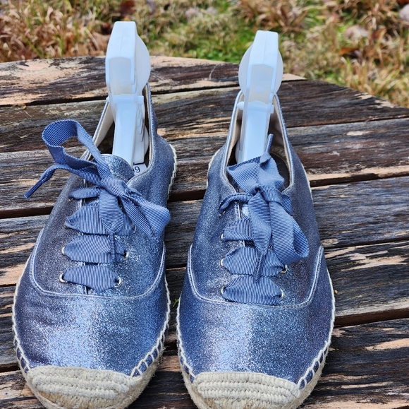 Coach Shoes Coach Ramira Glitter Lace Up Espadrille Shoes 8 Poshmark